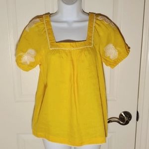 J. Crew Factory Linen Peasant Top